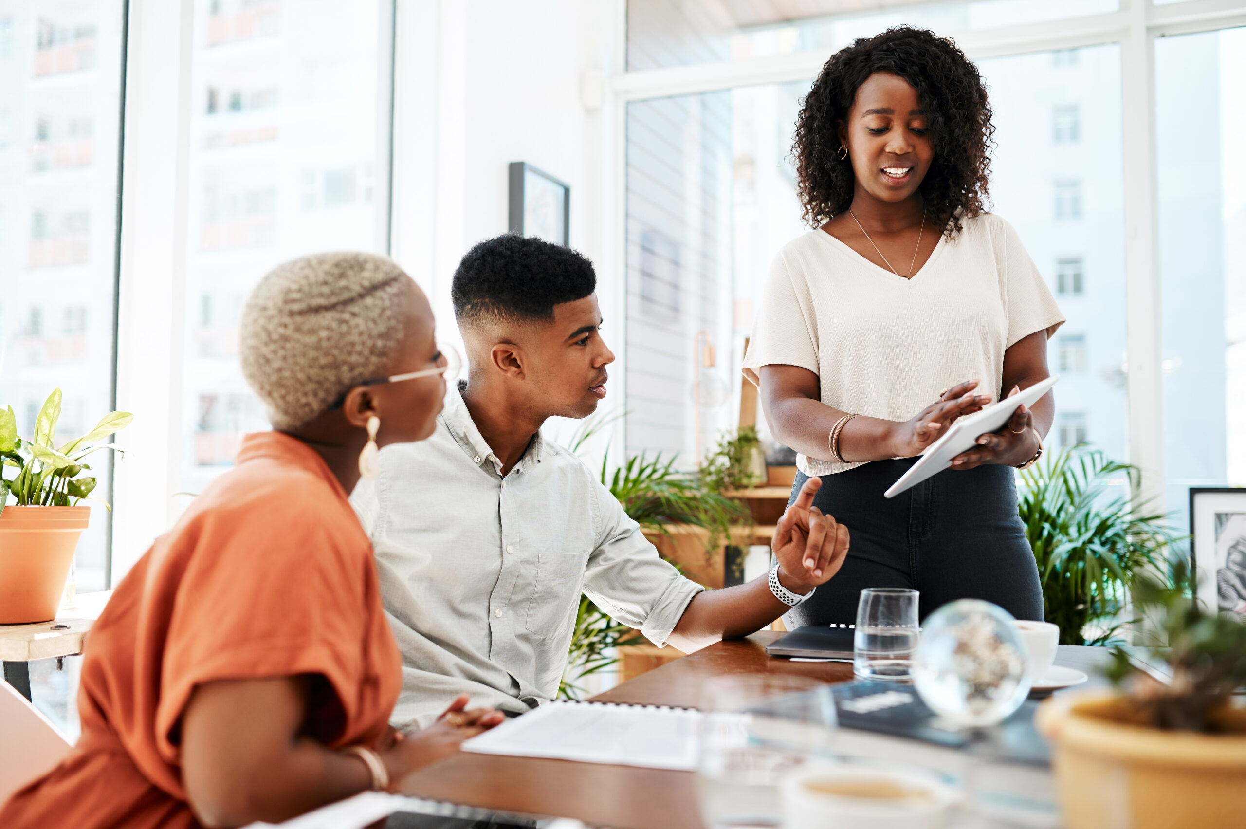 A motivated businesswoman with a professional growth plan in hand